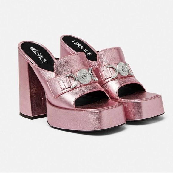 VERSACE
Pink Medusa '95 Heeled Sandals - Picture 2 of 4